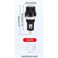 (2pcs) Fuse Holder Fius Holder 20MM / 30MM Glass Fuse Holder Panel Mount Screw Type Panel Mounting F