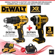Dewalt Dreamliner DCD7781D2-B1 20V Max Cordless Brushless 13mm Hammer Drill & DCF7871D2-B1 6.35mm(1/