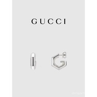 Gujia GUCCI GUCCI Geometric G-Hoop Earrings 925 Silver Unisex Gift