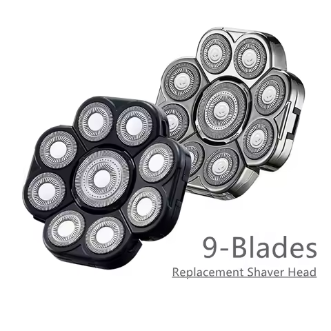 Replacement Head 9 Blade 9D Cutter Floating Head Waterproof Stainless Steel for most Electric Shaver