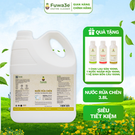 Nước Rửa Chén Enzyme Sinh Học Hữu Cơ Tự Nhiên Từ Dứa Fuwa3e - An Toàn Cho Bé Bảo Vệ Da Tay - 3.8L