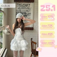 2-tier polka dot bustier dress | FIONA DRESS - CLÉLIE