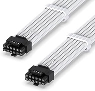 EZDIY-FAB 16AWG PCI-e 5.0 12VHPWR PSU Sleeved Cable, 600W 12+4 Pin Male to 12+4 Pin Male Cable for R