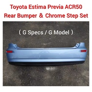 🇯🇵🇯🇵 Toyota Estima Previa ACR50 GSR50 06-08 Rear Bumper With Chrome Step ( G Specs / G Model ) Bumper Belakang