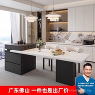 Retractable Slate Island Table Dining Table Integrated Household Small Apartment Nakajima Table Kitc
