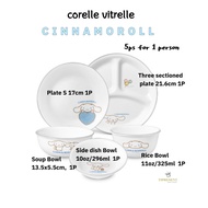 [CORELLE] Cinnamoroll Tableware Dinnerware Set for 1 or 2 Person | Made in USA, Shipping from Korea