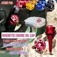 PENUTUP MINYAK HITAM Y15ZR Y16ZR LCV8 RSX RS150 ENGINE OIL LEVEL 4T OIL NUT MAGNETIC NVX VARIO