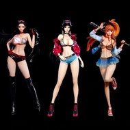 18cm  Anime Girl Figure Boa Han Nico Robin Nami Beautiful Girl Manga Statue Collectible Model Toys A