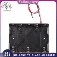 5 x 1.5V AA Battery Slot Holder Case Box Wire Black