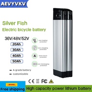 Brand new Powerful 36V/48V/52V 20ah-50ah silver fish lithium ebike bateria Akku 500W 50Ah Li ion ele