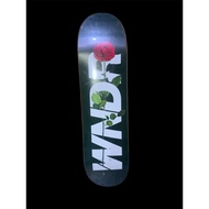 Wonder Black Rose Deck Skateboard size 8.25