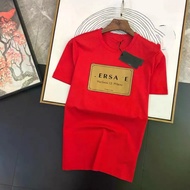 Y1K5Q9 VERSACE907 Summer New Style T-Shirt Round Neck Pure Cotton Letter Printing Short Sleeve Europ