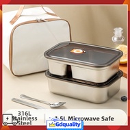 [JDZH] 316L Stainless Steel Lunch Box Microwave Safe Leak Proof Container with