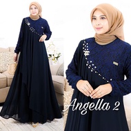 Latest Gamis Dresses Latest Anggella 2 Jumbo Brocade Latest SML XL 2XL 3XL 4XL
