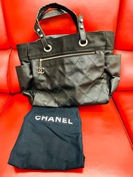 100% real Chanel black quilted tote bag 香奈兒包包