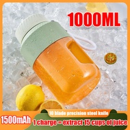 (1 Year Warranty) 1000ML Juice Cup Wireless Juice Blender Portable1500mAh Mini Home Fruit Juicer Ele