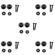 10Pcs Mushroom Head Guitar Strap Buttons Strap for Electric Acoustic Guitar Bass Parts,Black