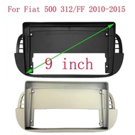 Car Radio Fascias Frame For Fiat 500 312/FF 2010-2015 9 inch 1DIN Stereo Panel Wiring Harness Power 