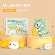 Cartoon Lucky Cat Building Blocks Toy Childrens Micro-particle Puzzle Assembled Toy Educational Pare