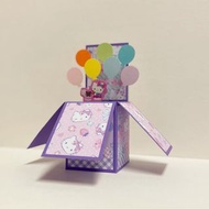 Hello Kitty Sanrio handmade greeting card 🎈🐱 手作立體賀卡 情人心意卡 生日卡 多用途萬用卡
