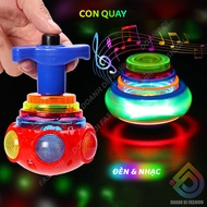 Light and Music Spinning Toy, Music Led Gyroscope, UFO Light Music Glowing Flying Saucer