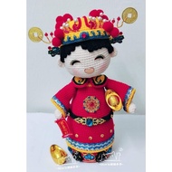 ~Gloria丽璇手作~手工DIY毛线编织《财神驾到》摆件，创意玩偶（成品）