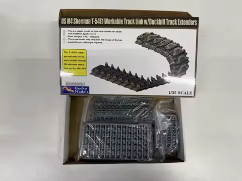 Gecko model 1/35 35GM0094 M4 Sherman T-54E1 Workable Track Link w/Duckbill Track Extenders model bui