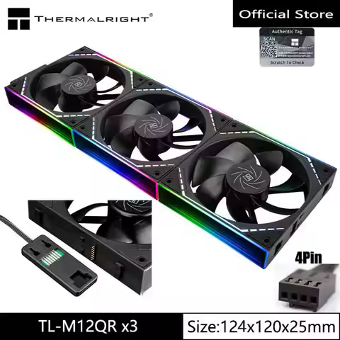 Thermalright TL-M12Q Computer case cooling fan, wireless splicing/infinity frame/high performance fa