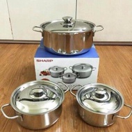 Shap 3 Stainless Steel Pot Set Can Be Used Induction Hob