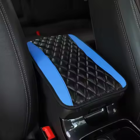 Car Armrest Cover Mat Universal PU Leather Non Slip Storage Box Pad for INFINITI IPL Q30 Q50 Q60 Q70