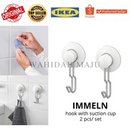 [set of 2] IKEA IMMELN no drill hook with suction cup bathroom kitchen accessories penyangkut tuala