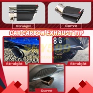 Adjustable Design Carbon Fiber Exhaust Tip Universal Plug & Play Lock Ekzos Tip Kereta [FREE SHIPPIN