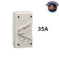 Schneider - ชไนเดอร์ สวิตช์สลับกันนํ้า 2P 35A 63A IP66 สีเทา Isolator Switch รุ่น Concept รหัส WHD35