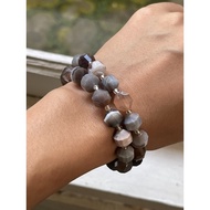 Botswana agate striped faceted cutnatural
