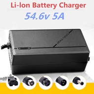 54.6V 5A Smart Lithium Battery Charger For 48V 13S Electric Scooter Bicycle ebike Wheelchair Li-ion Battery DZEJ VV1M