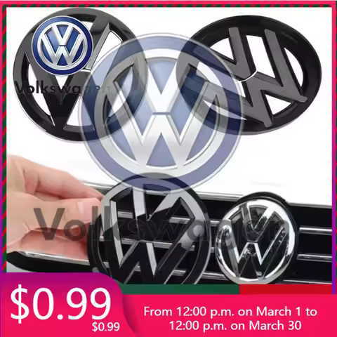 Car Sticker 2pcs Car Front Grill/Rear Emblem Lid Covers Logo Sticker For Volkswagen VW POLO Scirocco