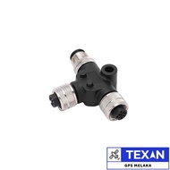 NMEA 2000 T Connector 3 Port 5-Pin M12 Thread for Garmin Lowrance Simrad Raymarine Furuno