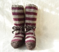 6M～ 寶寶長靴 寶寶長襪 羊毛 × 絹 308