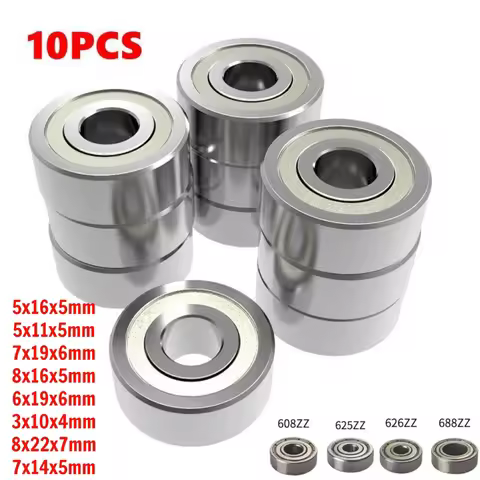 10pcs Miniature Ball Bearing 626zz 688zz 625ZZ Pulley Wheel Bearing Deep Groove Mini Bearing Carbon 