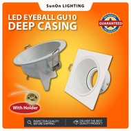 LED Eyeball Deep Angle Anti Glare Effect Recessed Eyeball Fitting Round Removal Bulb Focus Light