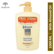 Johnson's Johnson pH 5.5 Soap Free Almond Oil Nourishing Shower Body Wash 1000ML