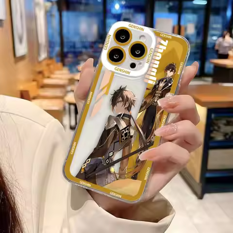 Genshin Impact Yae Shenhe Cover Clear Phone Case For Xiaomi Redmi Note 15 14 13 12 11 11T 11S 10 9 1