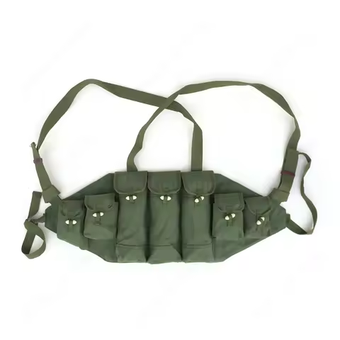 ORIGINAL SURPLUS VIETNAM WAR CHINESE TYPE 56 AK-47 CHEST RIG HUNTING AMMO POUCH MAGAZINE POUCH CN103