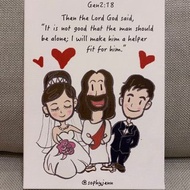 我們結婚了 33x24cm 掛畫 基督教 送禮 禮物 蘇妃藝術