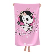 Tokidoki Bath Towel 80x130cm Large Outdoor Unisex Beach Towel Super Absorbent Soft Bath Towel