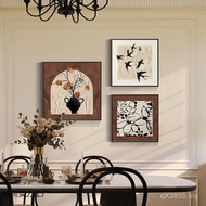 New Style Restaurant Background Wall Painting Living Room 2025 Antique Decorative Painting Combinati