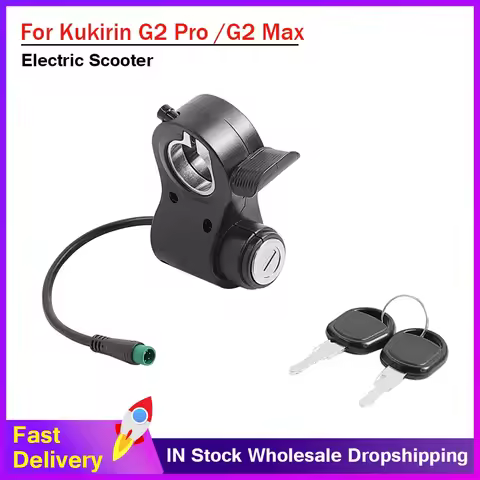 Throttle Accelerator Switch with Key For Kukirin G2 Max/G2 Pro Electric Scooter 5-Pin Throttle Switc