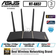 Asus AX3000 Dual Band WiFi 6 (802.11ax) Router supporting MU-MIMO, OFDMA (RT-AX57)