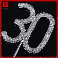 Wedding Decor Decoration 30 Cake Decorations Number Birthday Toppers 30th Rhinestones  gaines