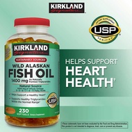 (Exp.10/2025)Kirkland Signature Wild Alaskan Fish Oil 1400 mg., 230 Softgels